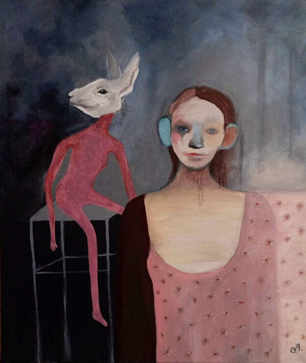 "Изнанка" 60х70 см, холст, акрил, 2024