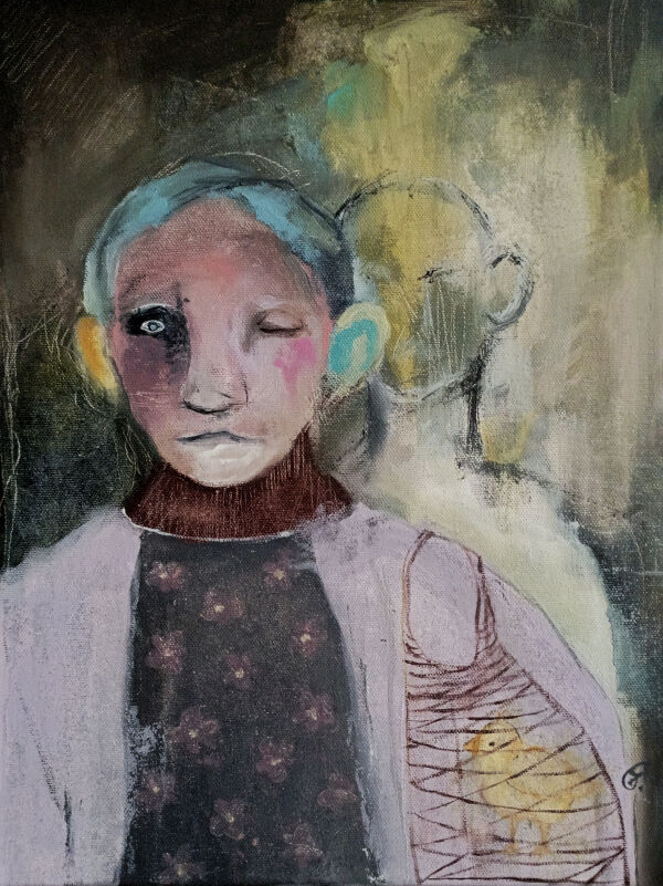 "Встретимся на рыночной площади" 30х40 см, холст, акрил, 2025