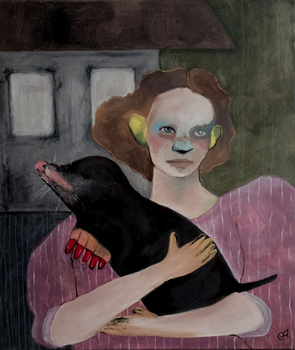 "Одомашнивание" 60х70 см, холст, акрил, 2025