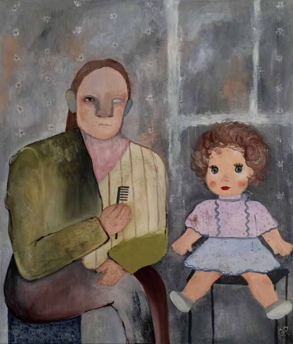 "Дочки-матери" 60х70 см, холст, акрил, 2025