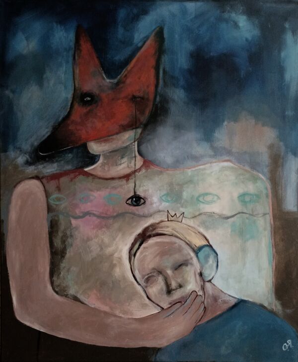 "Зорко одно лишь сердце" 50х60 см, холст, акрил, 2024