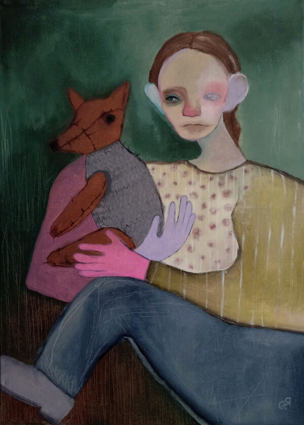 "Из антресоли" 50х70 см, холст, акрил, 2025