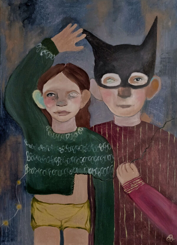 "Моль" 50х70 см, холст, акрил, 2025