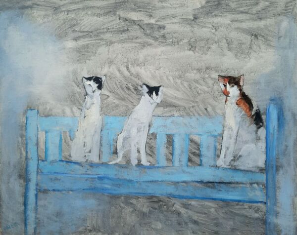 "Клуб" 80х100 см, холст, масло, 2004